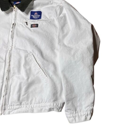 Vintage 90s Dickies White Canvas Detroit Style Jacket Blanket Lined - Picture 3 of 12